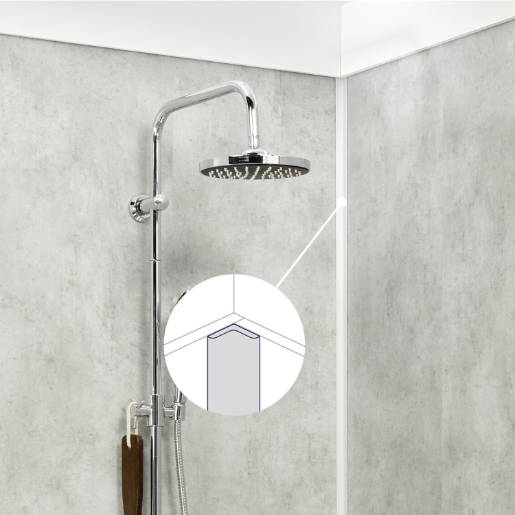 Profile mural alu  angle interieur alu pour Senso Wall Gerflor - 260 cm x 1.2 cm x 0.16 cm