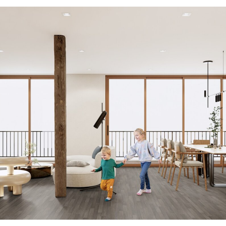 Rouleau 4m de sol PVC effet bois pose libre lodge wenge Gerflor - 3000 cm x 400 cm x 0.25 cm — vue 3