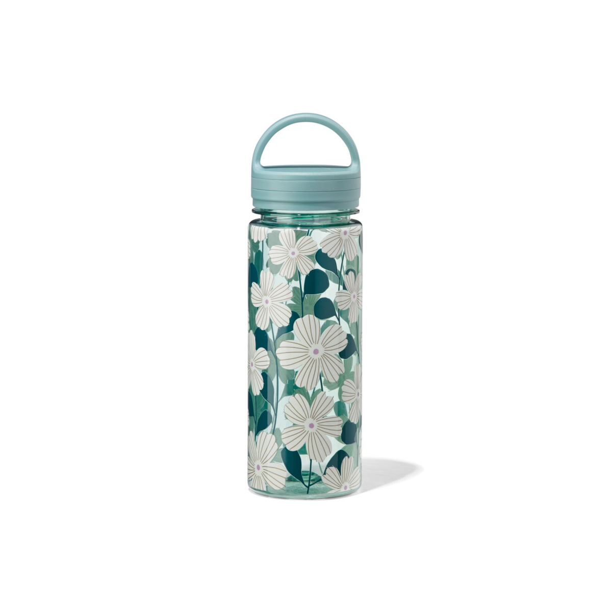 HEMA Drinkfles 700ml bloemen (groen)