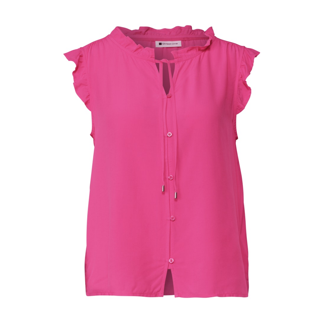 Street One - Damen Kurzarmbluse - magenta dream - Größe: 36 - bei Tara-M