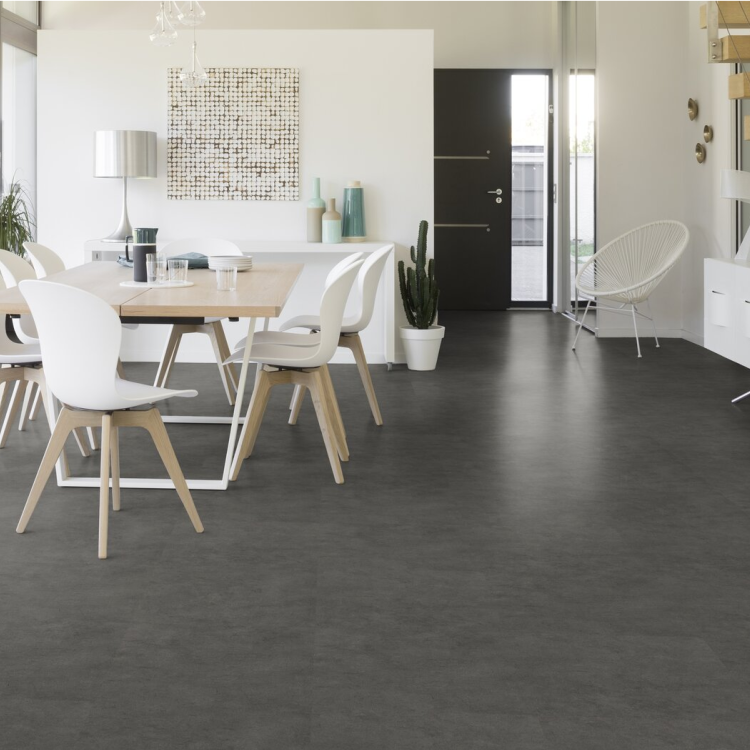 Rouleau 4m de sol PVC effet béton pose libre shade anthracite Gerflor - 2500 cm x 400 cm x 0.29 cm