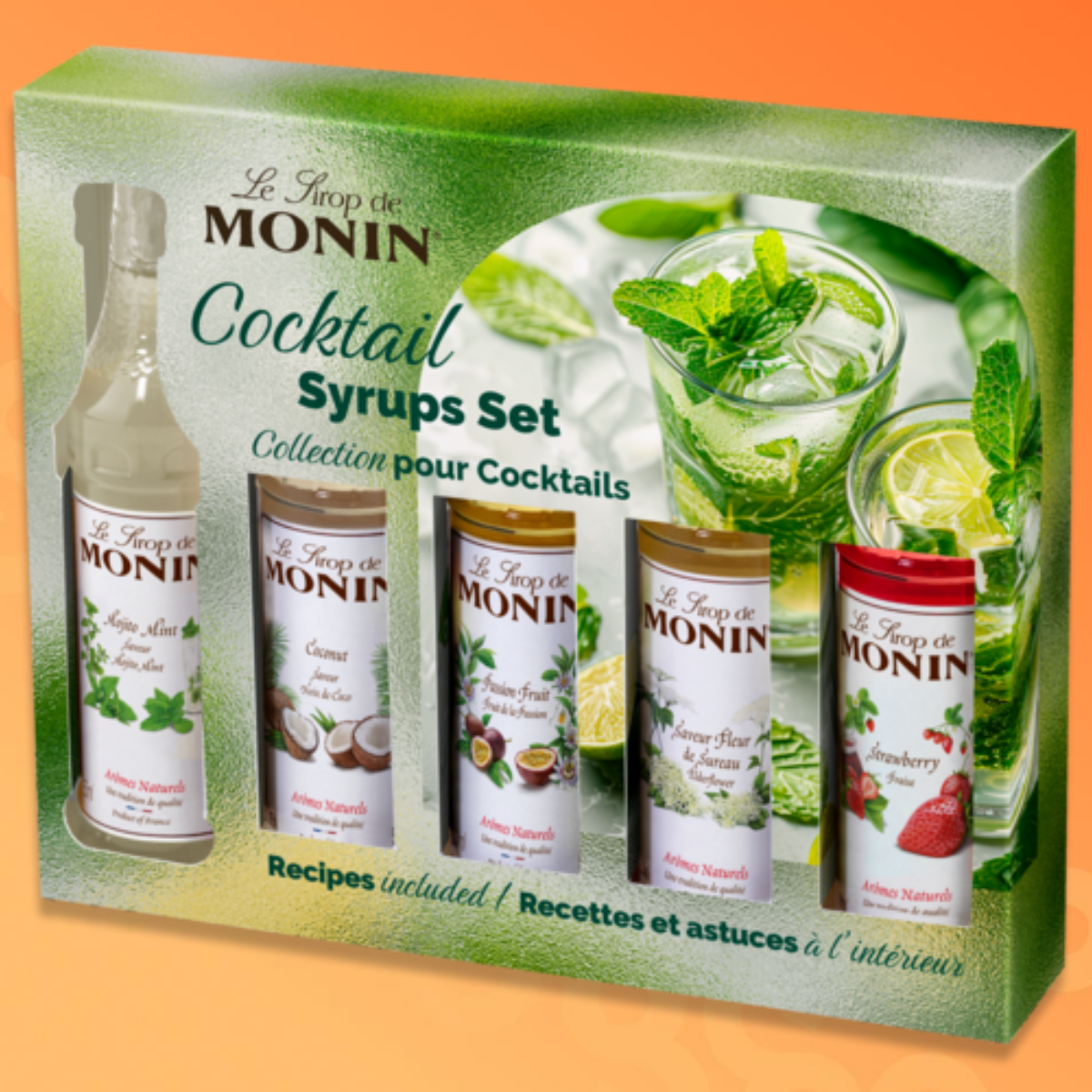 Monin Cocktail Set con cinque bottiglie da 5 cl