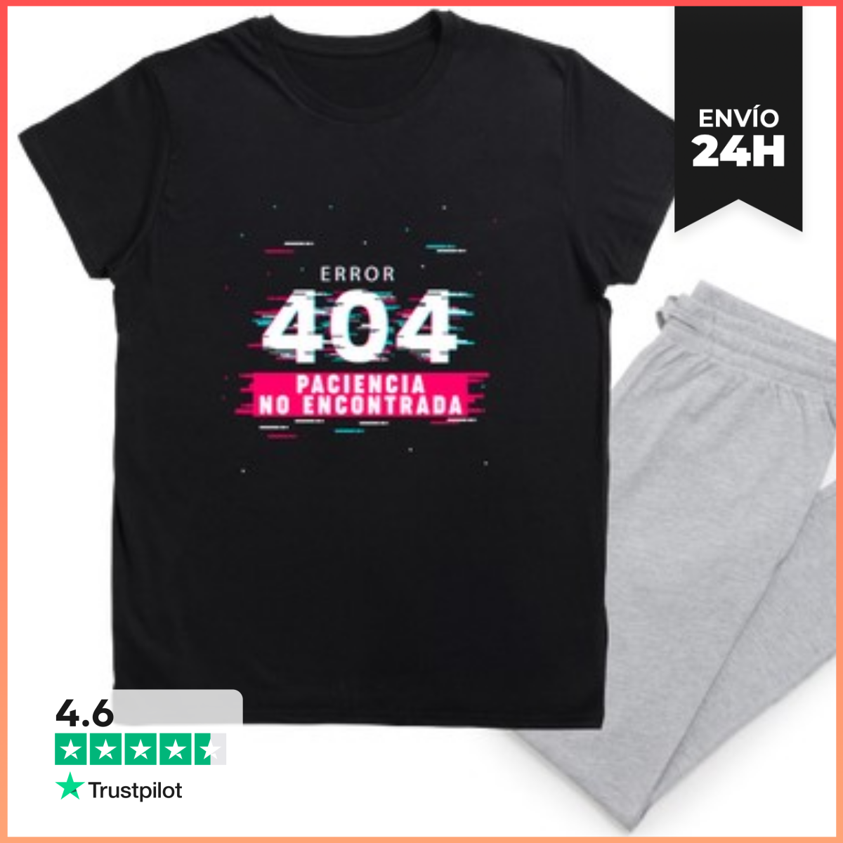 Pijama Error 404 Paciencia No Encontrada laTostadora