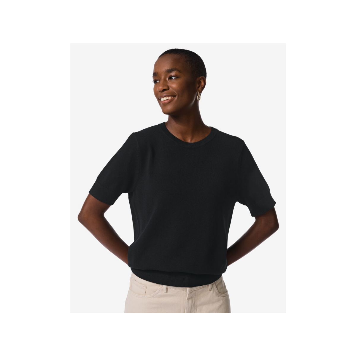 HEMA Damestrui gebreid Fally zwart (zwart)