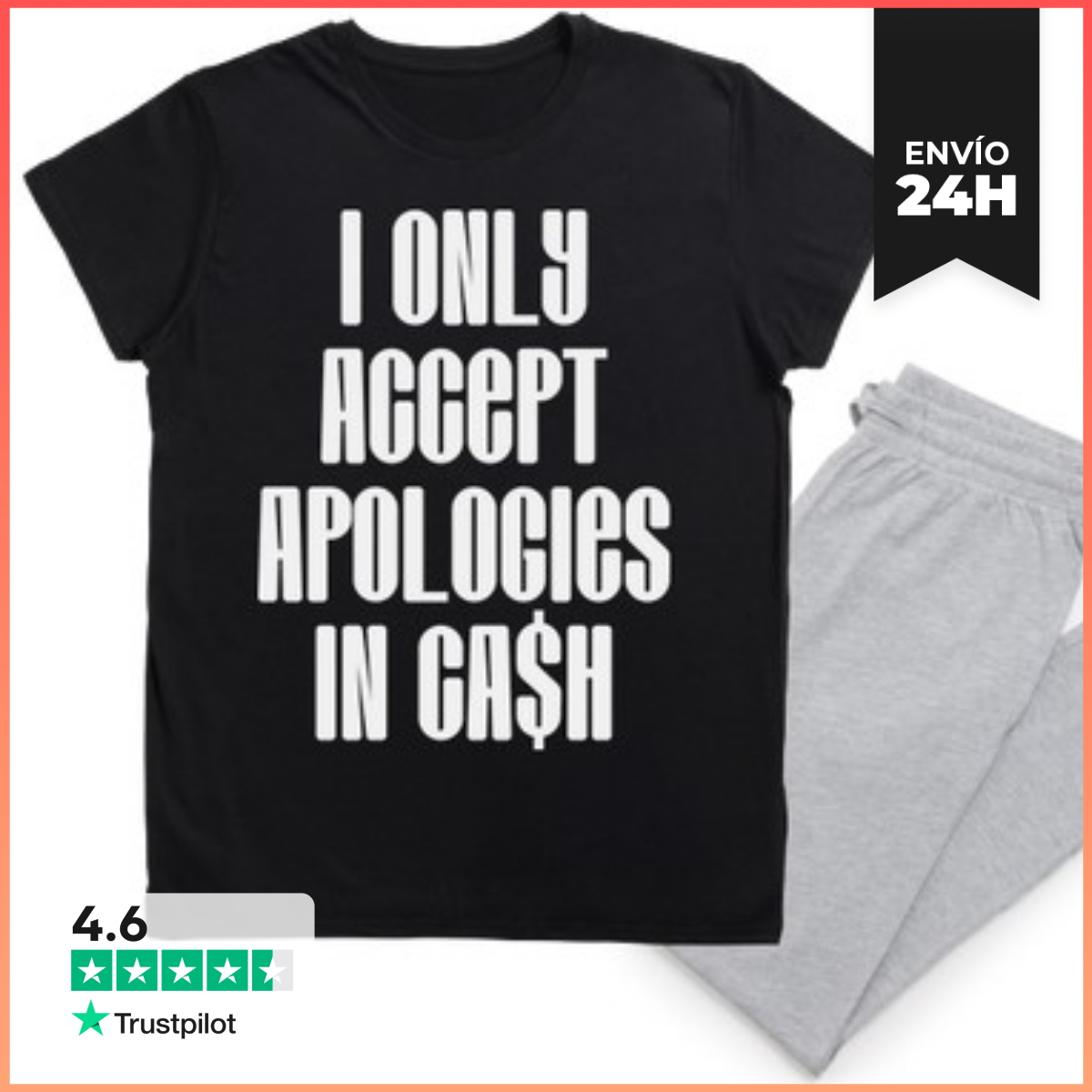 Pijama I ONLY ACCEPT APOLOGIES IN CASH laTostadora