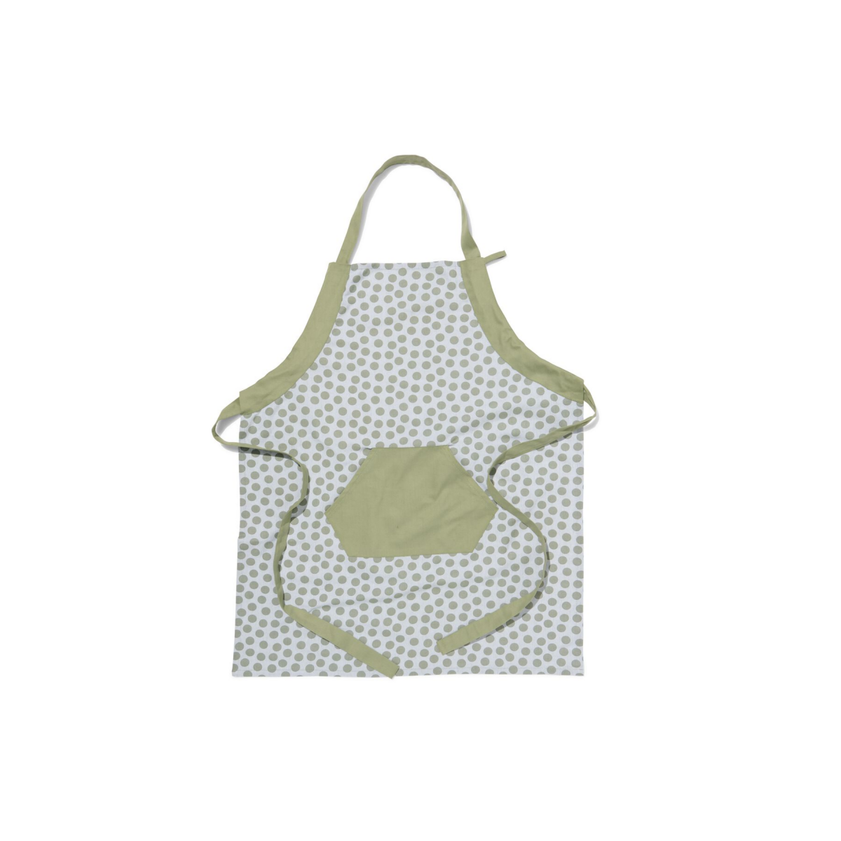 HEMA HEMA Keukenschort Met Stippen Chambray Katoen (groen)