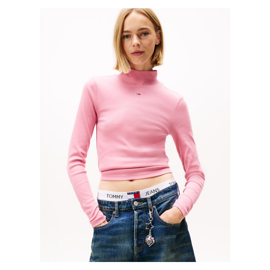 Tommy Jeans - Damen Langarmshirt - mystic pink - Größe: S - bei Tara-M