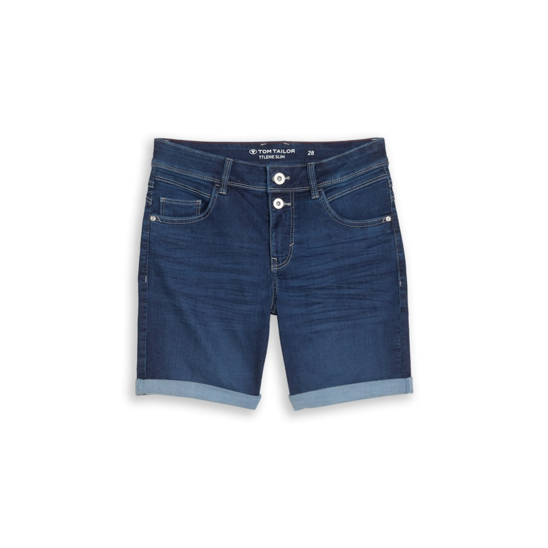 Tom Tailor - Damen Kurzshorts - Blau - Größe: 31 - bei Tara-M
