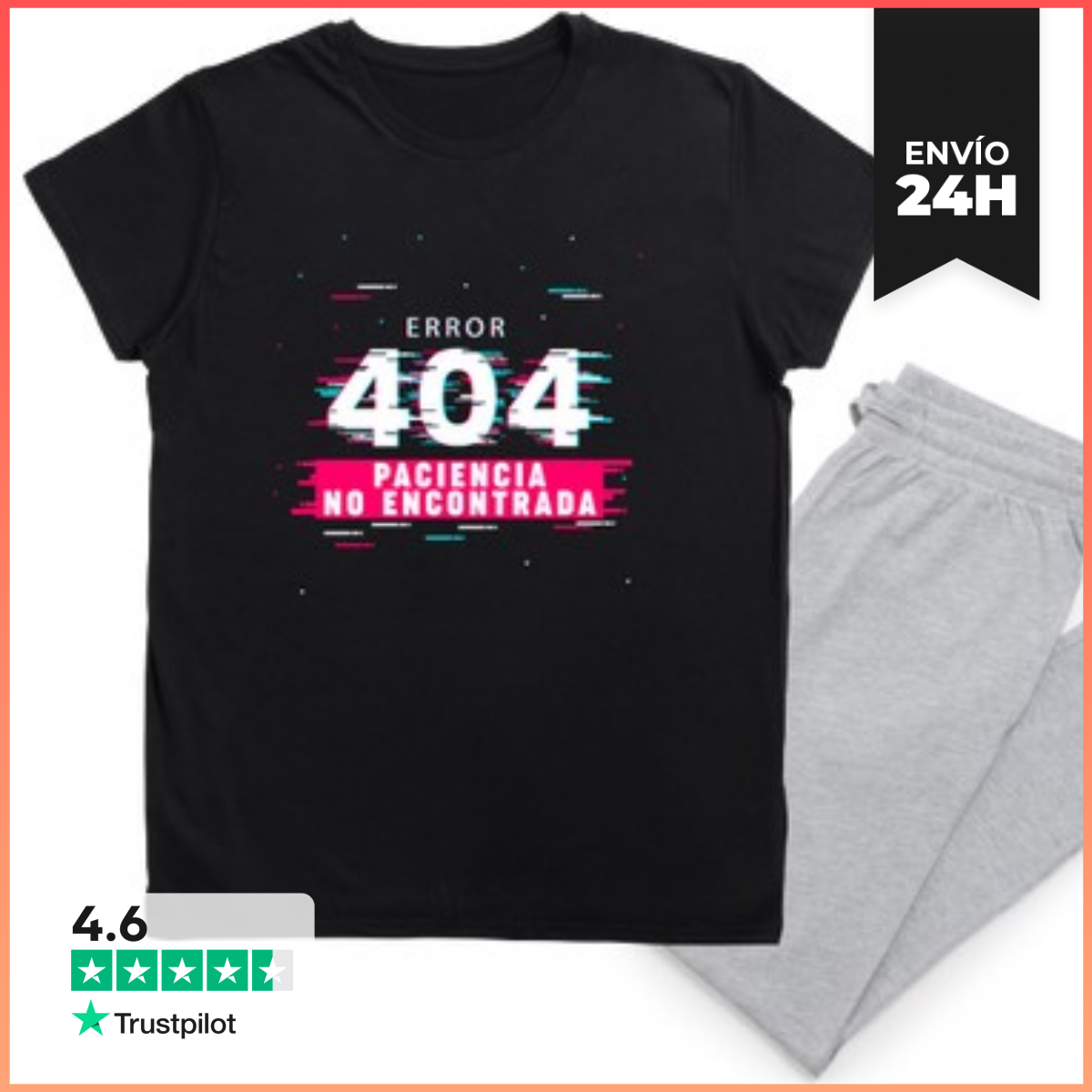 Pijama Error 404 Paciencia No Encontrada laTostadora