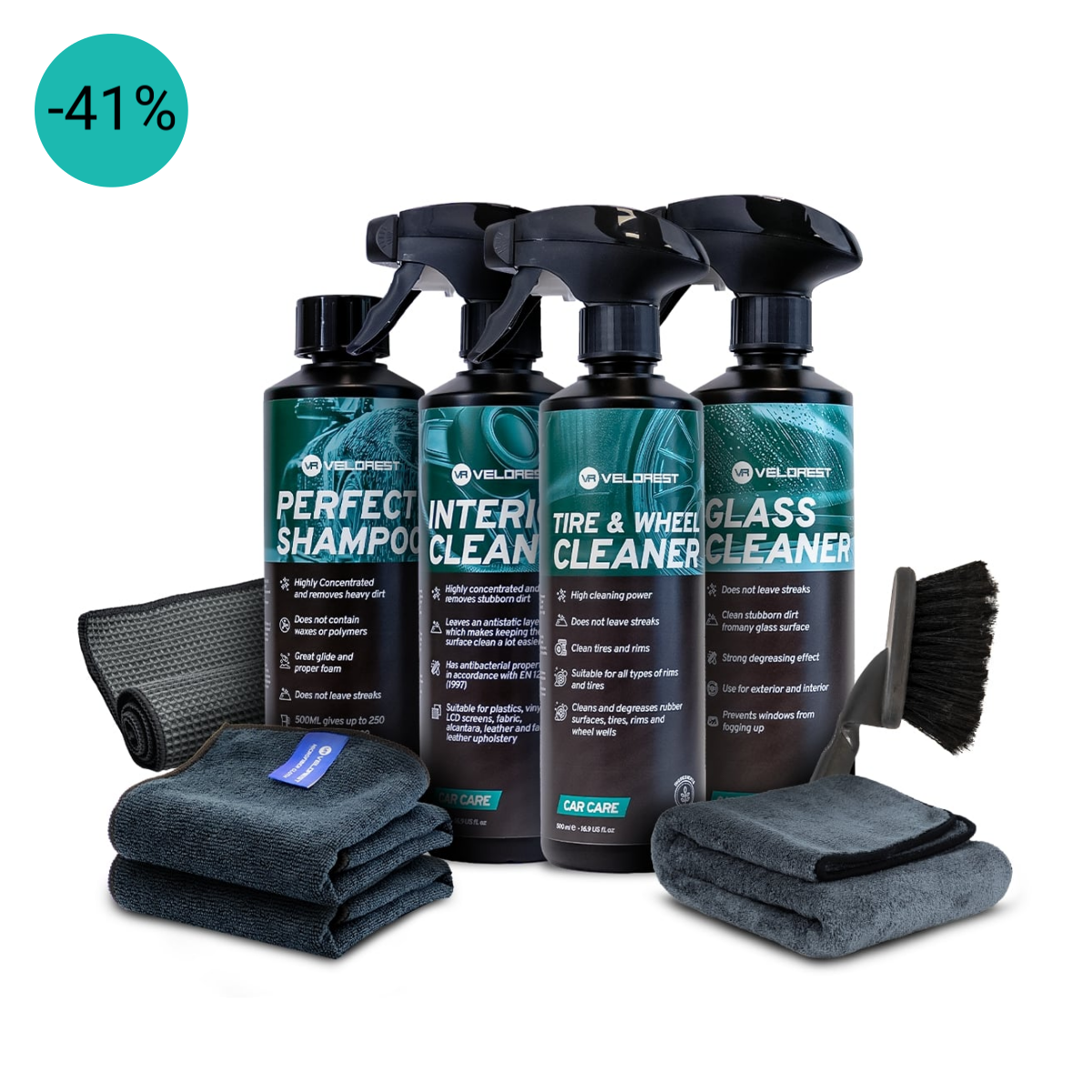 Velorest Car Clean Set | Autowasset | Auto schoonmaak set | Auto schoonmaakspullen | Dutch Performance Products