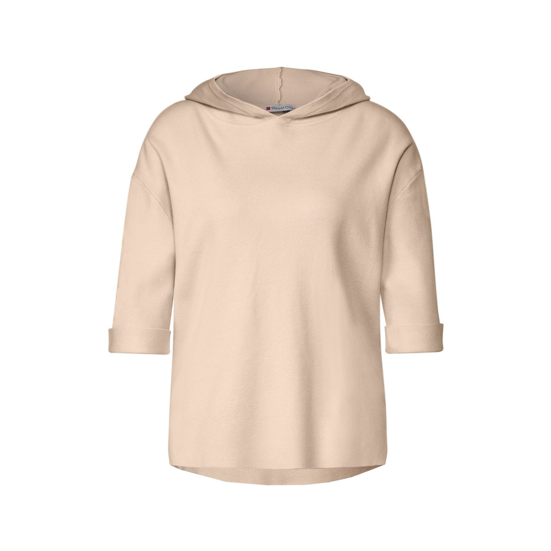 Street One - Damen Pullover - Beige Blauange - Größe: 42 - bei Tara-M