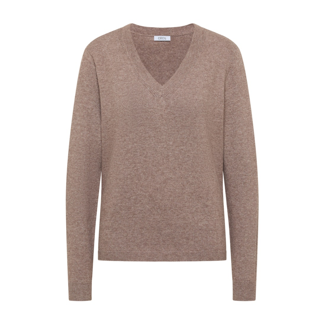 Cecil - Damen Pullover - chocolate mousse melange - Größe: S - bei Tara-M