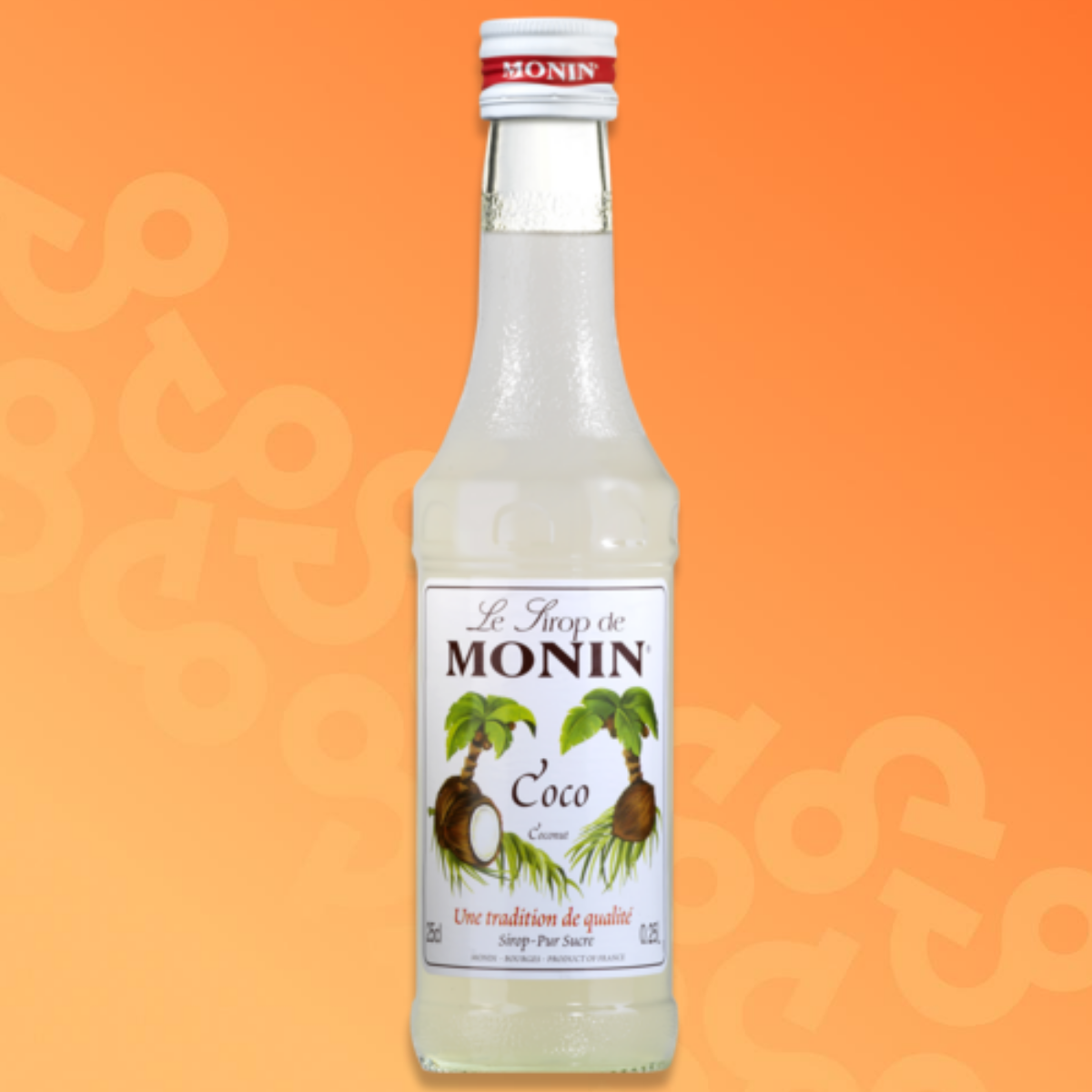 Bottiglia di sciroppo Monin Coconut da 25 cl