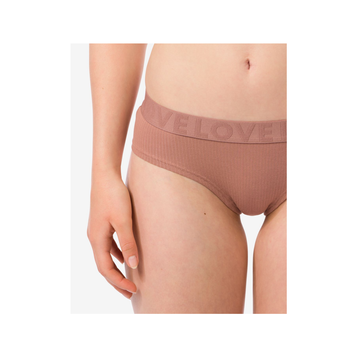 HEMA HEMA Dameshipster Katoen Lichtbruin (lichtbruin)