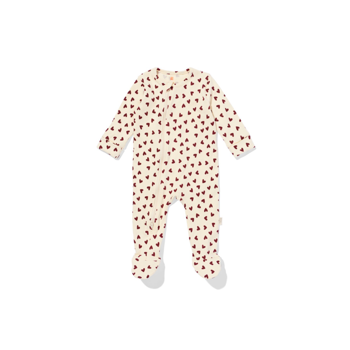 HEMA Newborn boxpakje hartjes ecru (ecru)