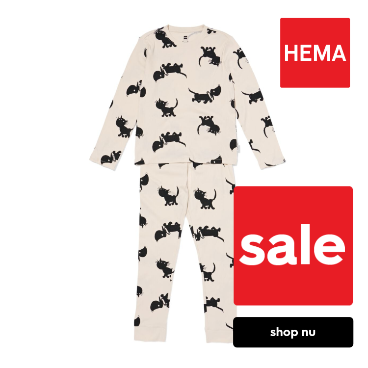 HEMA Takkie en Siepie kinderpyjama rib gebroken wit (gebroken wit)