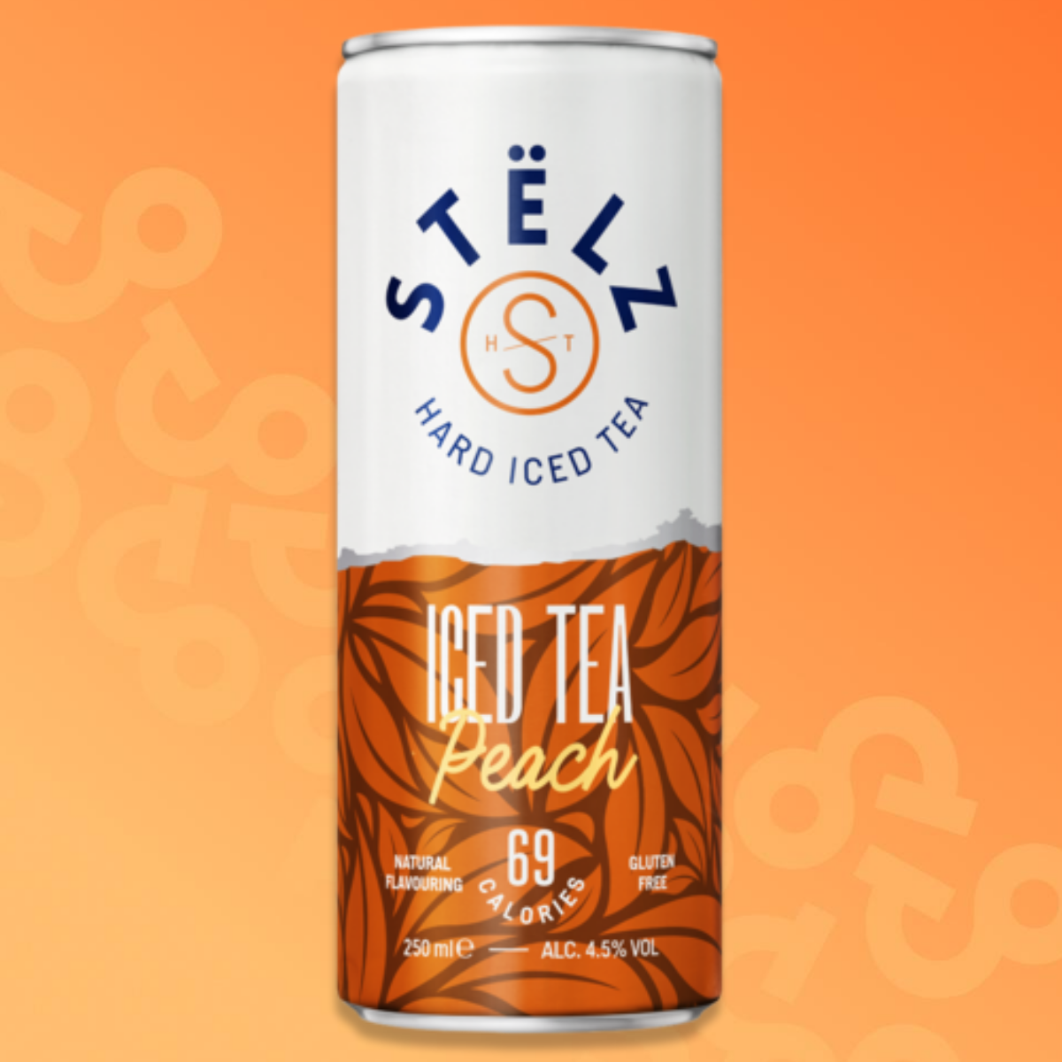 Stëlz Hard Iced Tea Peach 25 cl can