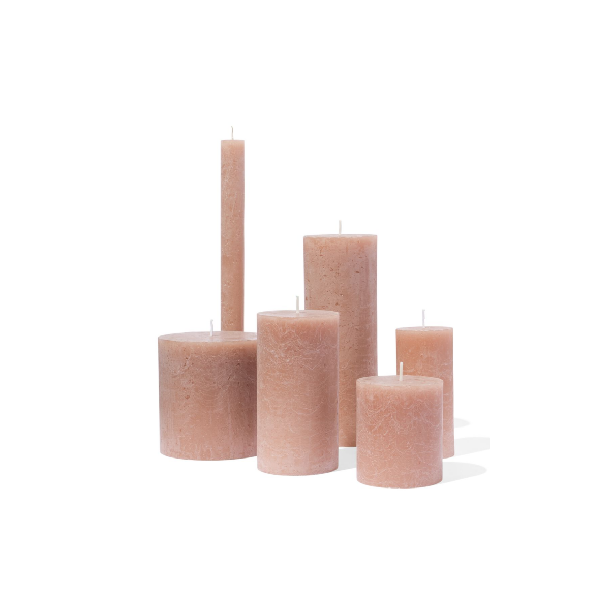 HEMA Rustieke kaarsen bruin (bruin)
