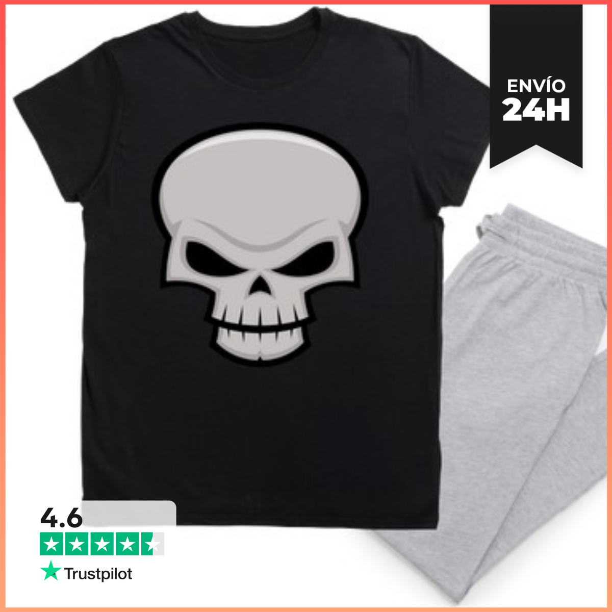 Pijama diseño de calavera malvada laTostadora