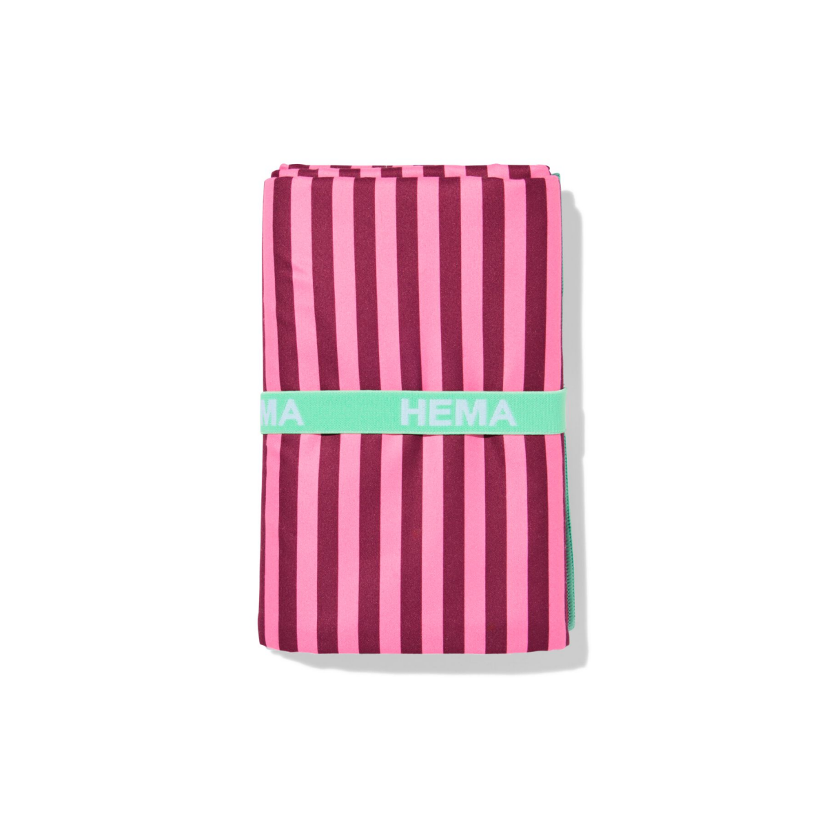 HEMA HEMA Strandlaken 110x175cm Microvezel Strepen (roze)