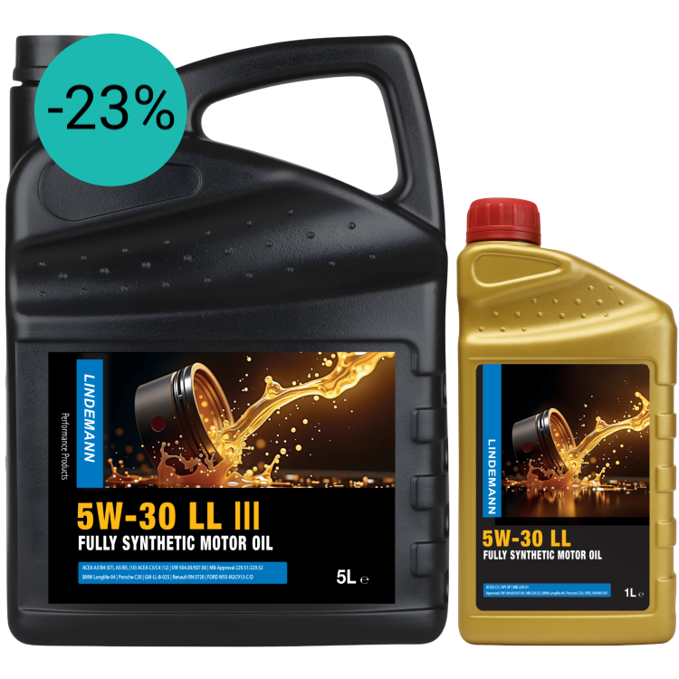 Lindemann Motorolie 5W-30 LL - Voordeelbundel 5+1L | C3 | voor oa VW, BMW, Opel | Longlife | Volsynthetisch | Benzine & Diesel | DPP