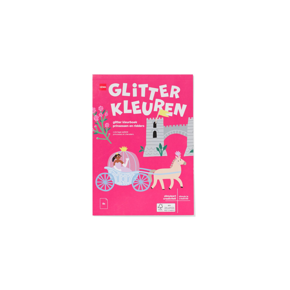 HEMA Kleurboek A5 ridders en prinsessen