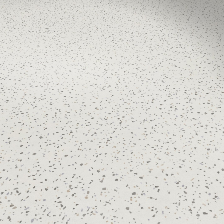 Rouleau 4m de sol PVC effet terrazzo à coller confetti light grey Gerflor - 3000 cm x 400 cm x 0.26 cm — vue 3
