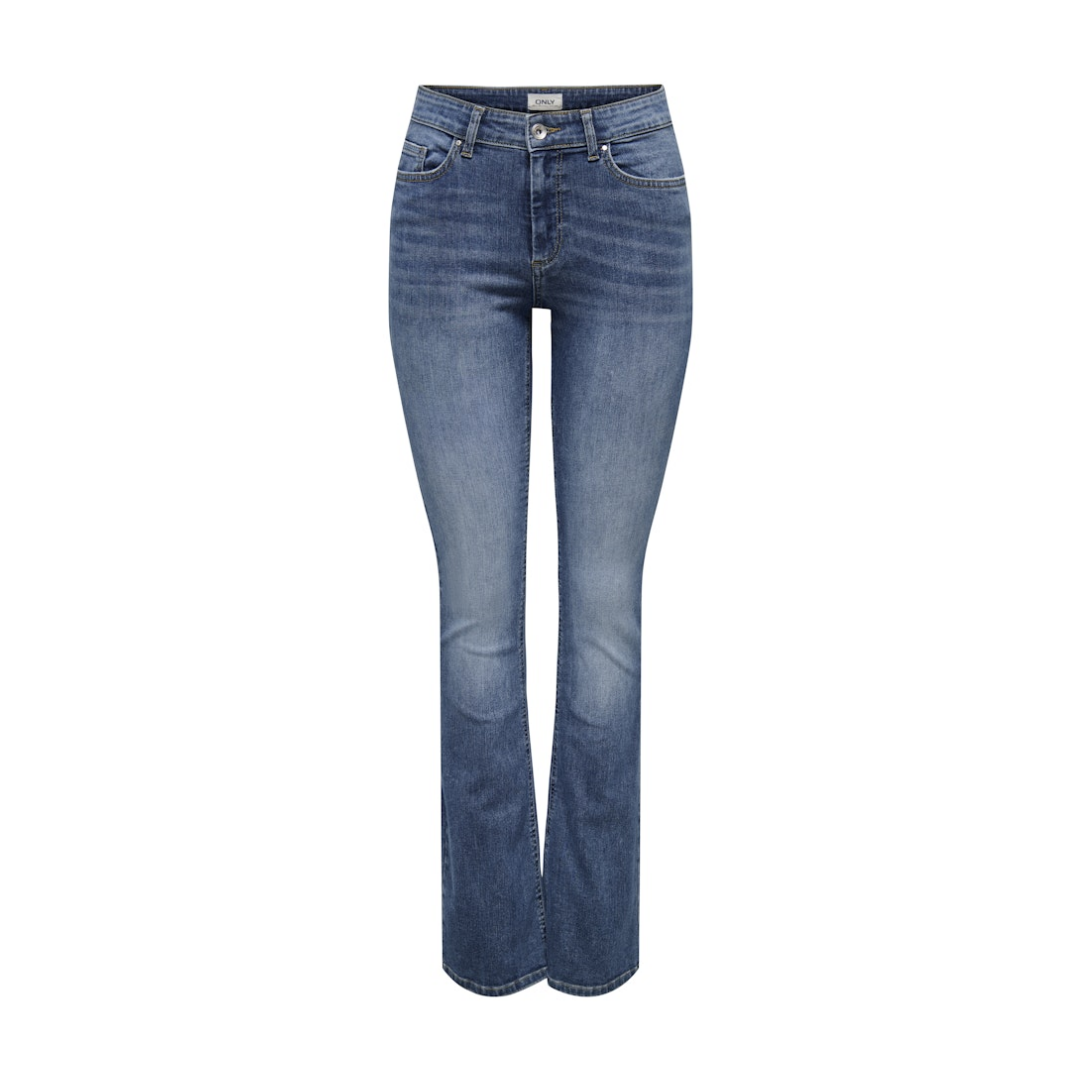 Only Jeans Flared Baumwolle-Elastomultiester-Esasthan Medium Blue Denim