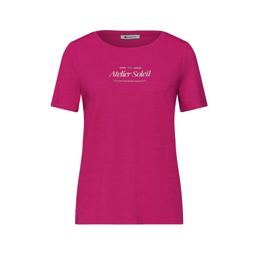 Street One - Damen T-Shirt - magenta dream - Größe: 40 - bei Tara-M
