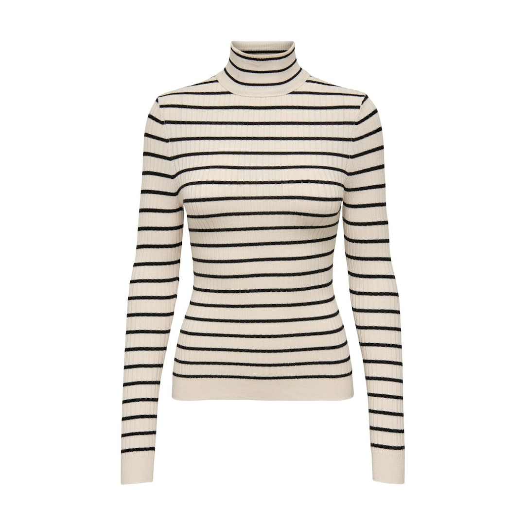 Only - Damen Pullover - Weiß/Grau - Größe: XS - bei Tara-M