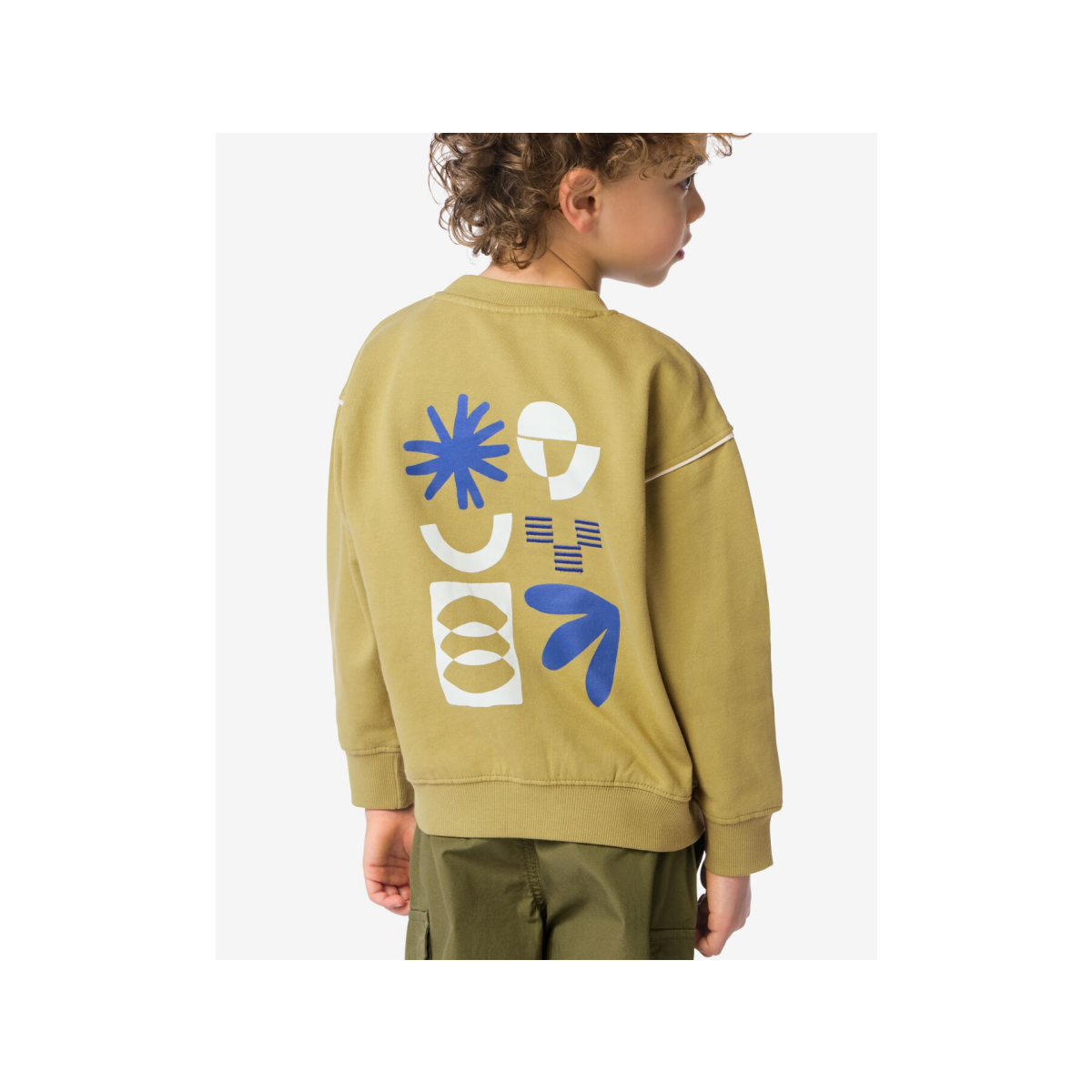 HEMA Kindersweater grafisch olijf (olijf)