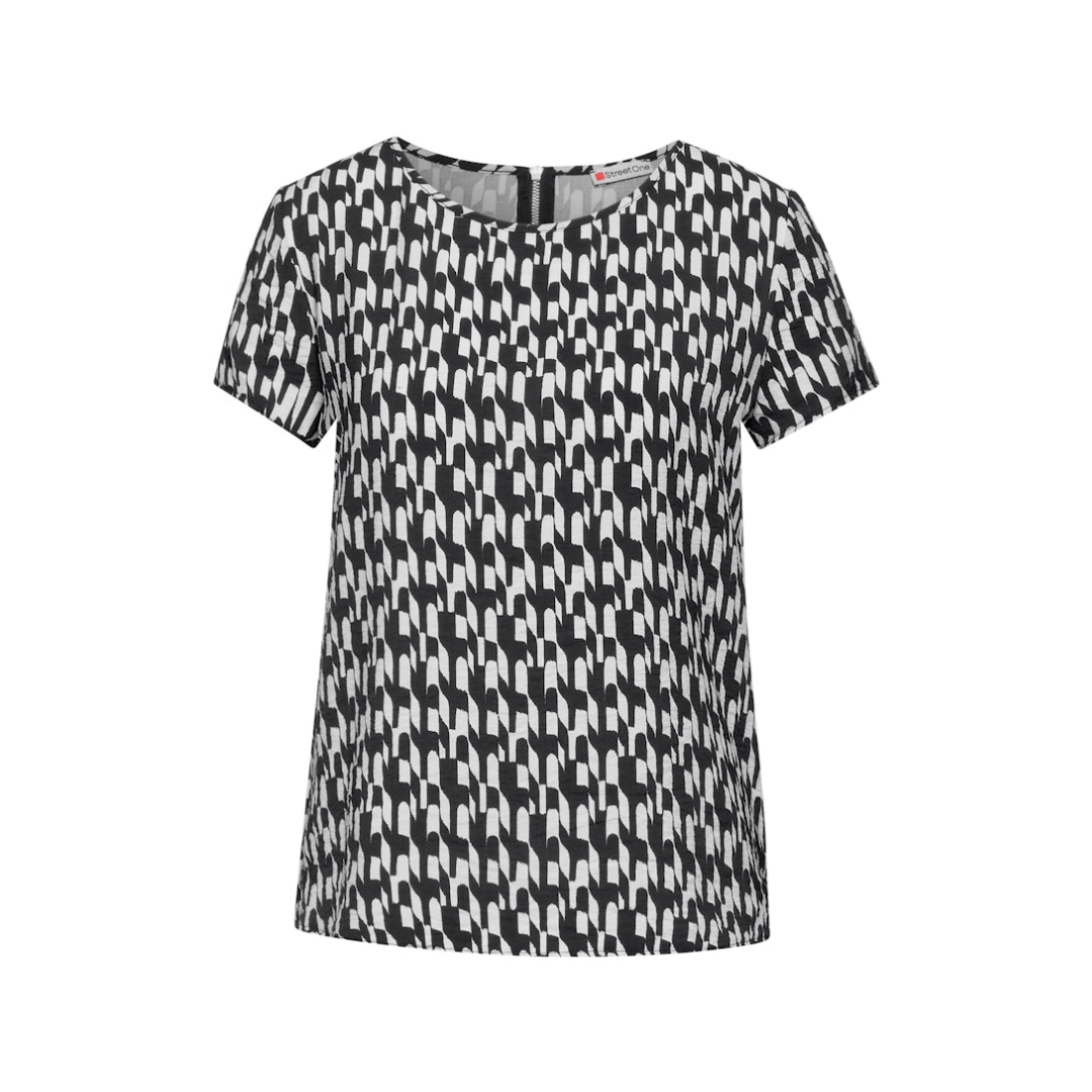 Street One Materialmix T-Shirt Black