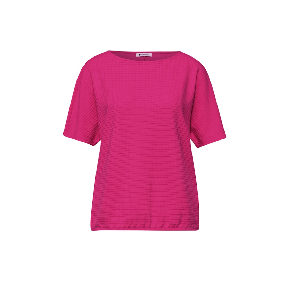 Street One - Damen T-Shirt - magenta dream - Größe: 38 - bei Tara-M