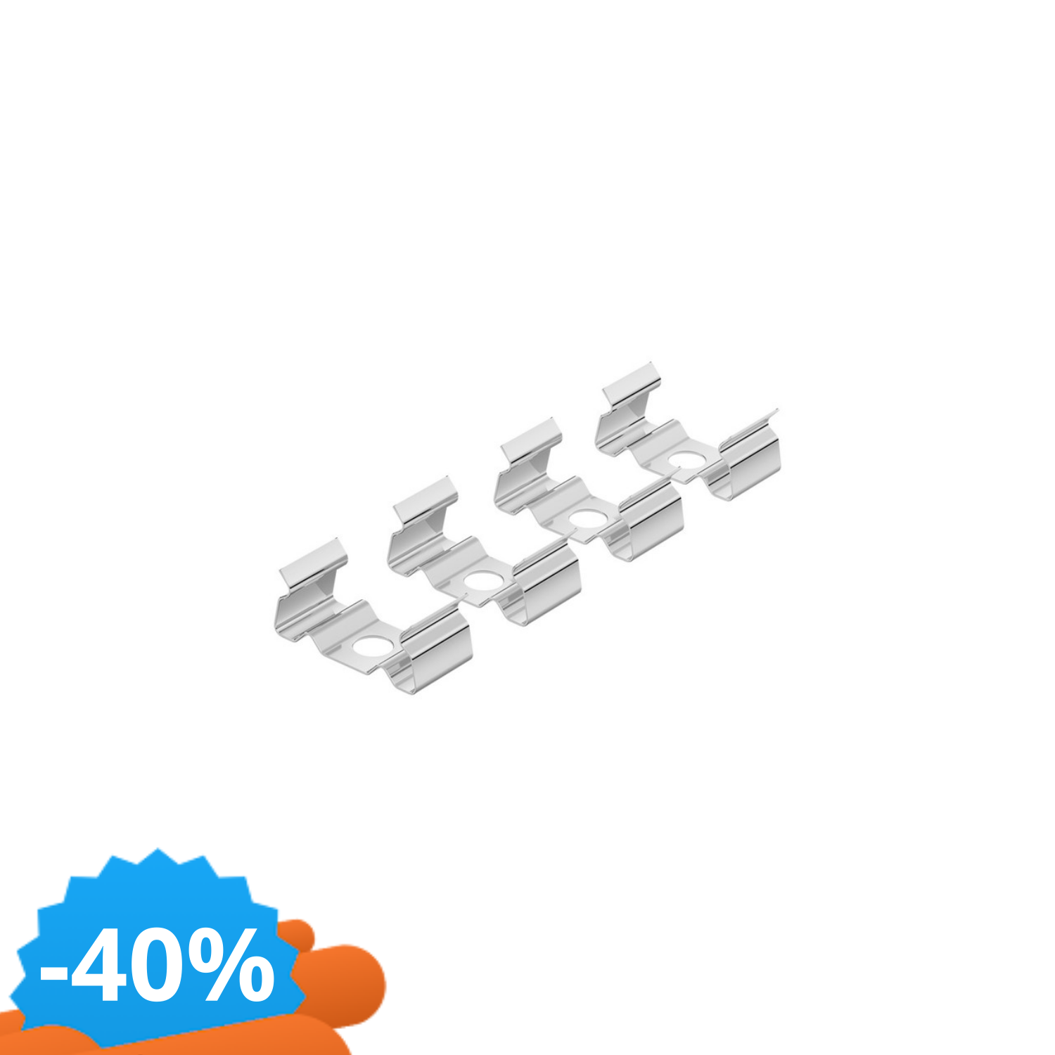 Clips Di Fissaggio Per Profilo Da Incasso Per Striscia LED (Conf. 4Pz)-image