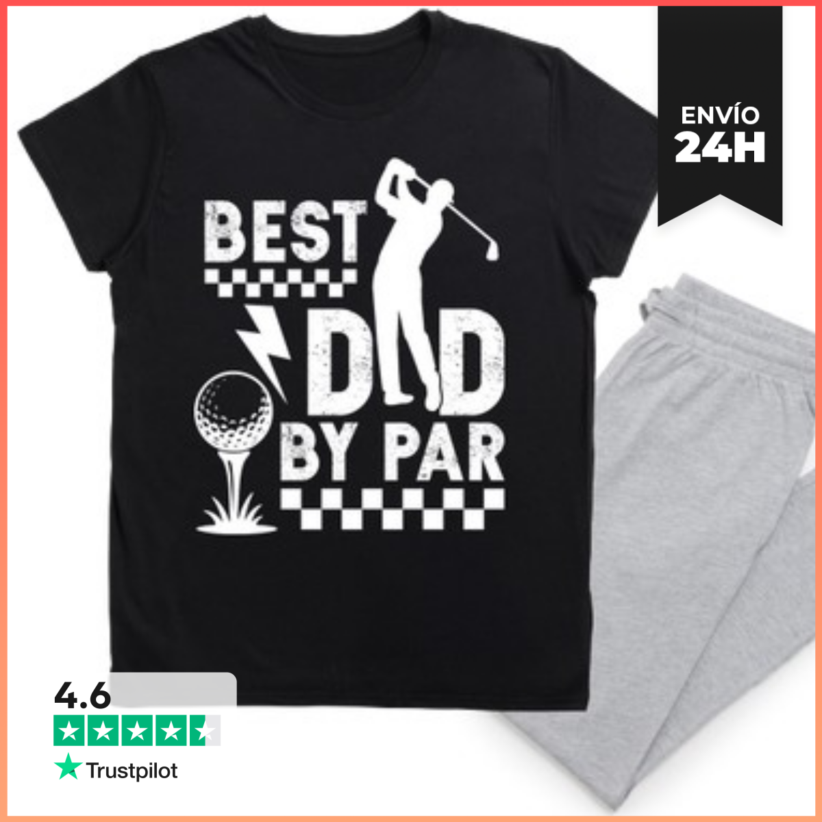 Pijama BEST DAD BY PAR GOLF GOLFER laTostadora