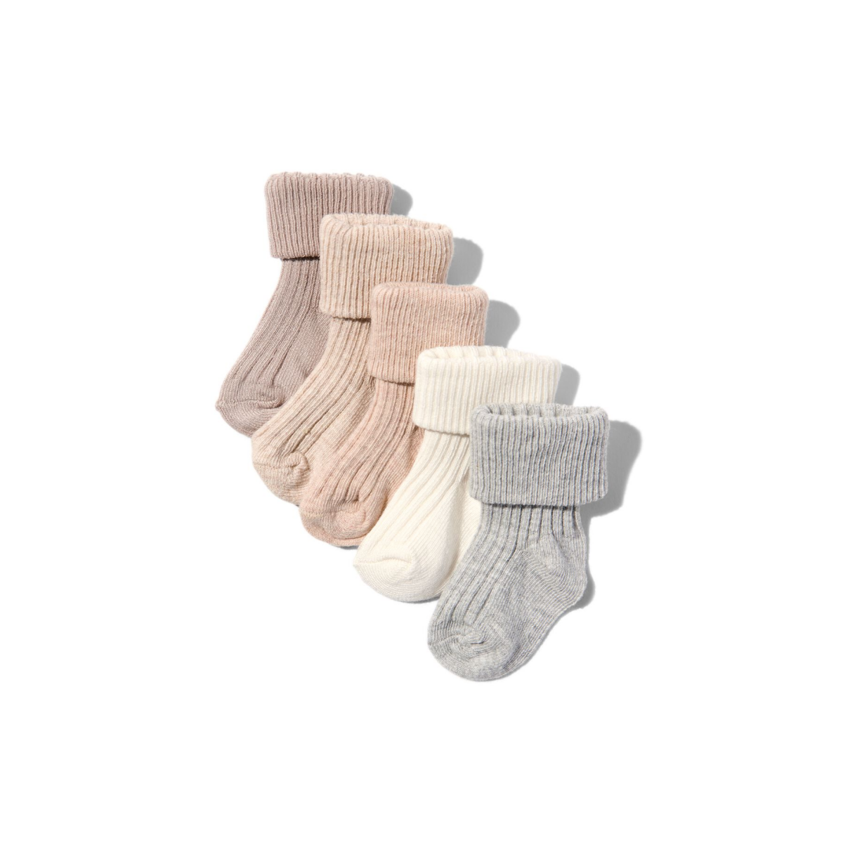 HEMA Baby sokken met bamboe - 5 paar beige (beige)
