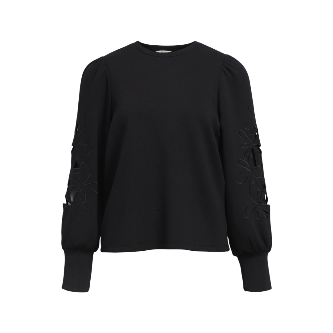 Object Sweatshirt Stylisch Alltagsbegleiter Polyester-Viskose-Elasthan Black