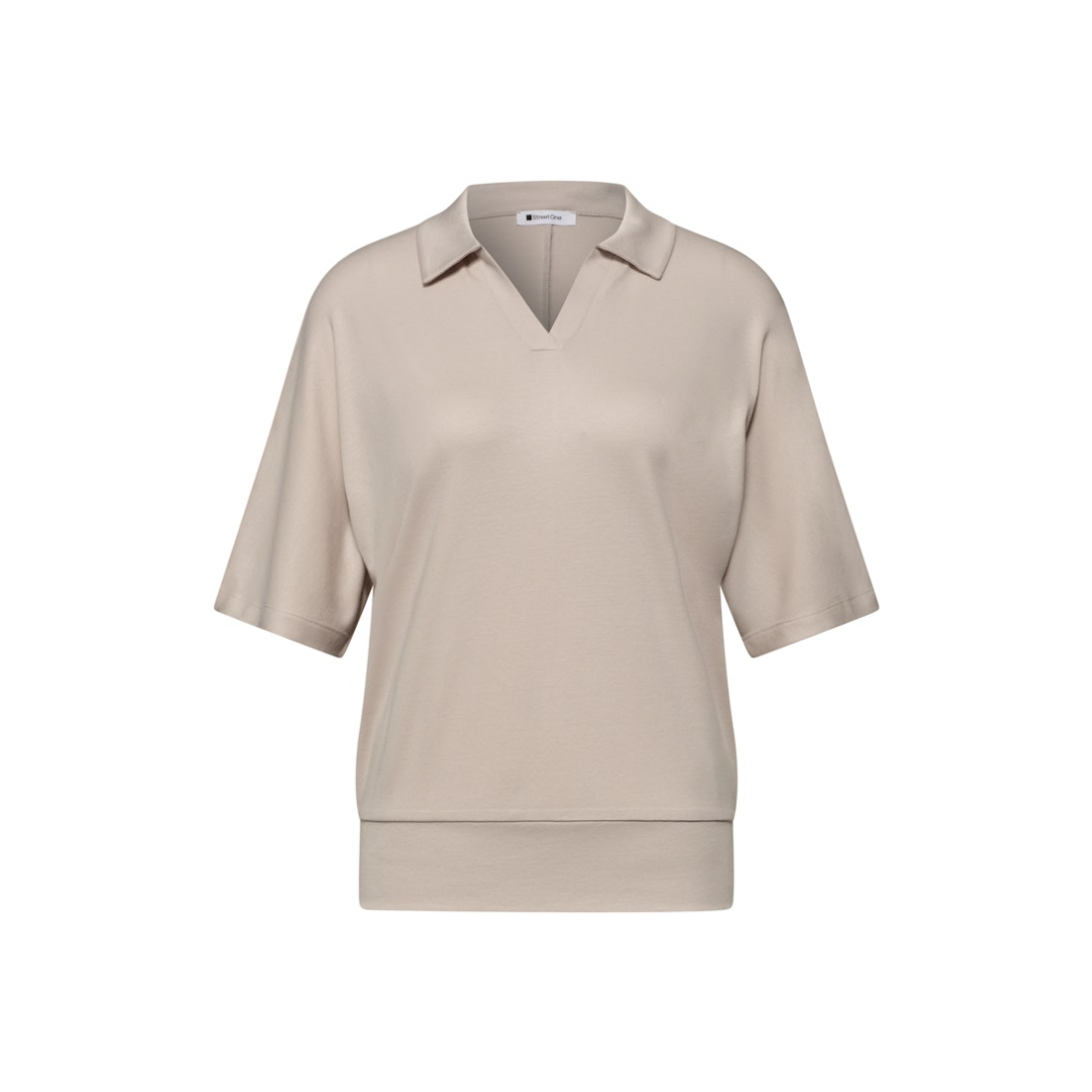 Street One - Damen T-Shirt - clay sand - Größe: 40 - bei Tara-M
