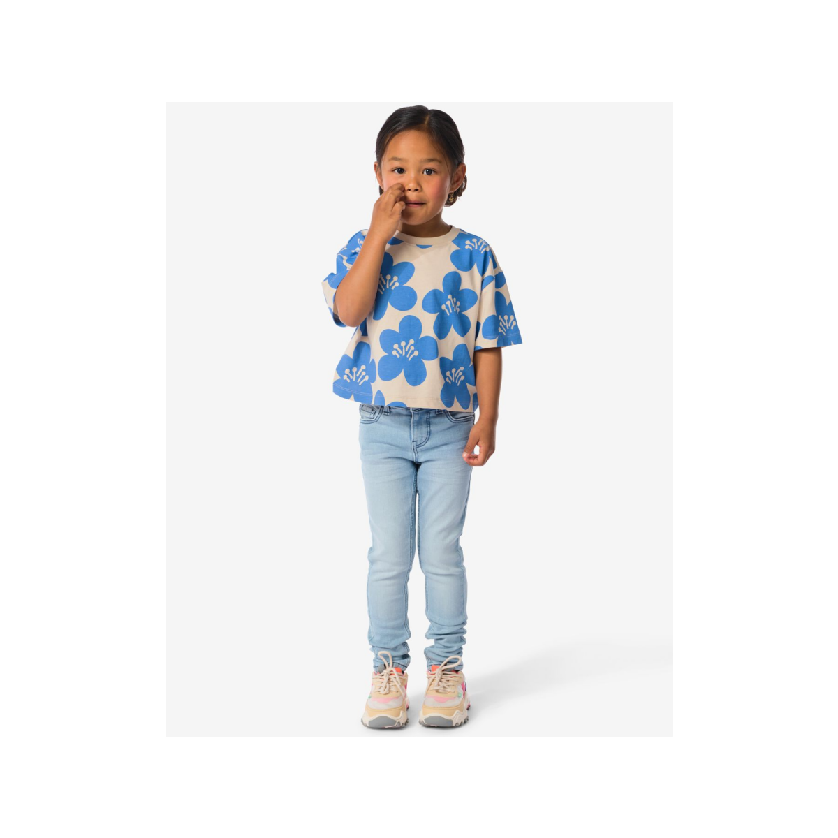 HEMA Kinder jeans skinny fit lichtblauw (lichtblauw)