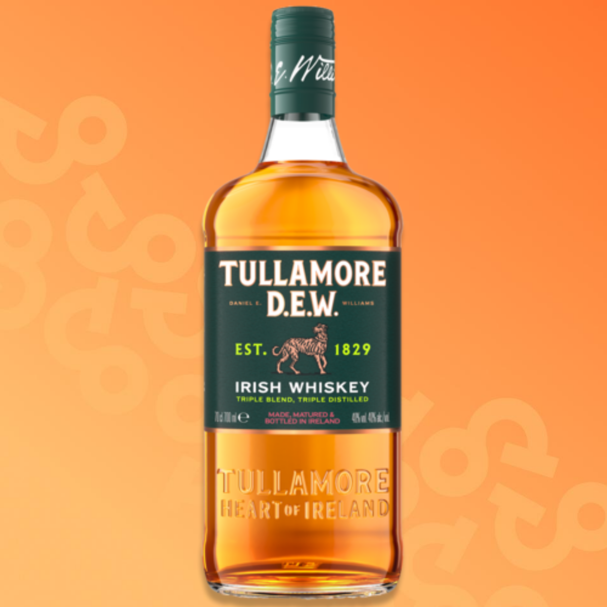 Bottiglia di Tullamore D.E.W. Irish whiskey da 70 cl