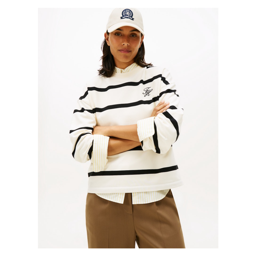 Tommy Hilfiger - Damen Sweatshirt - calico- black stp - Größe: XL - bei Tara-M