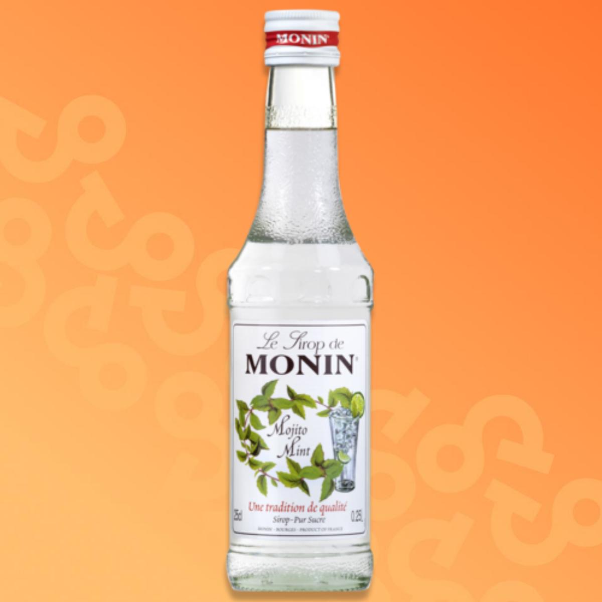 Bottiglia di sciroppo Monin Mojito Mint da 25 cl