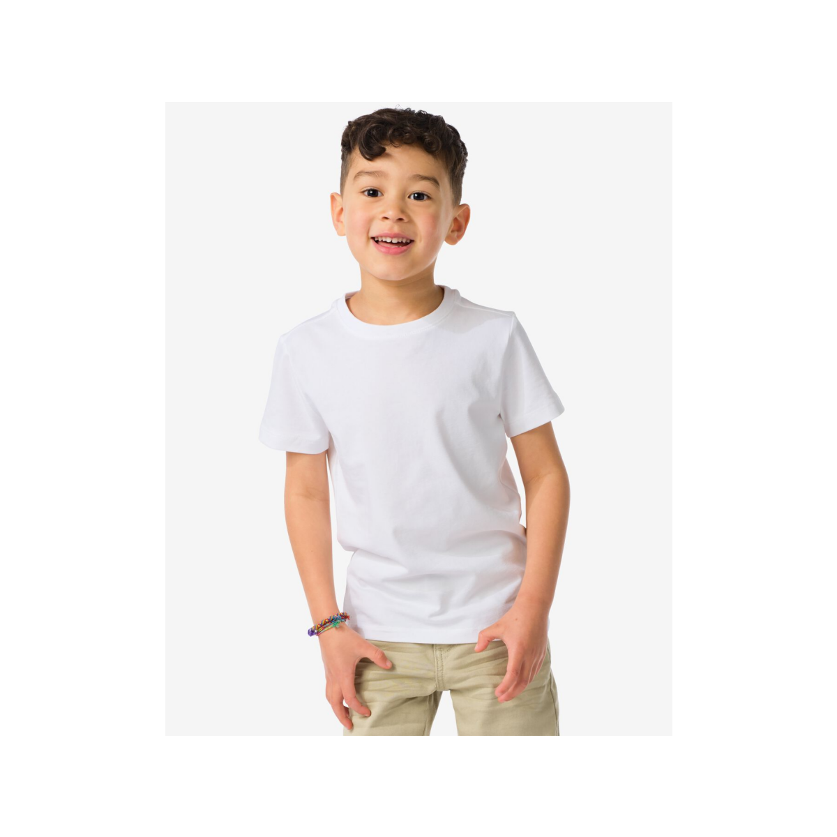 HEMA HEMA Kinder T-shirts Biologisch Katoen - 2 Stuks Wit (wit)