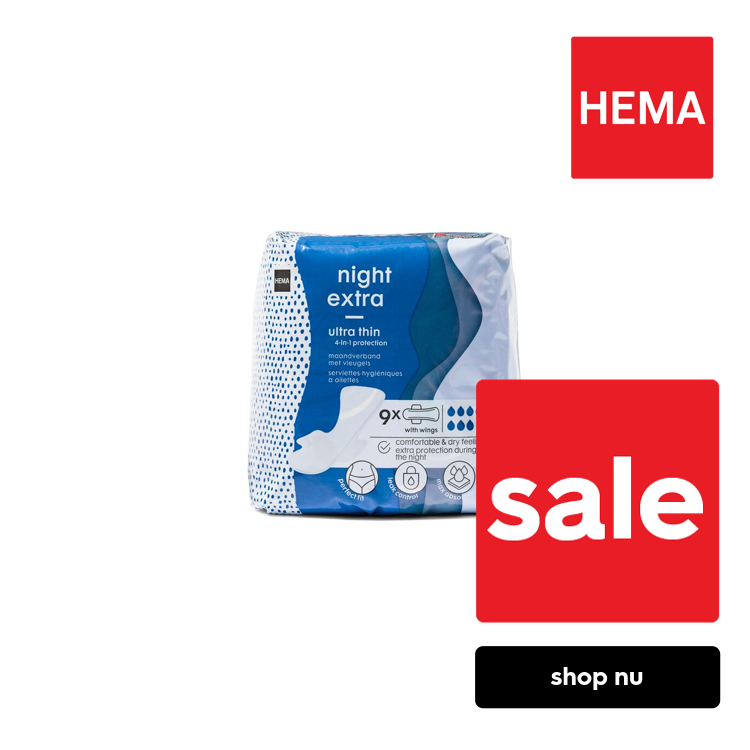 HEMA Maandverband ultra dun voor de nacht - 9 stuks