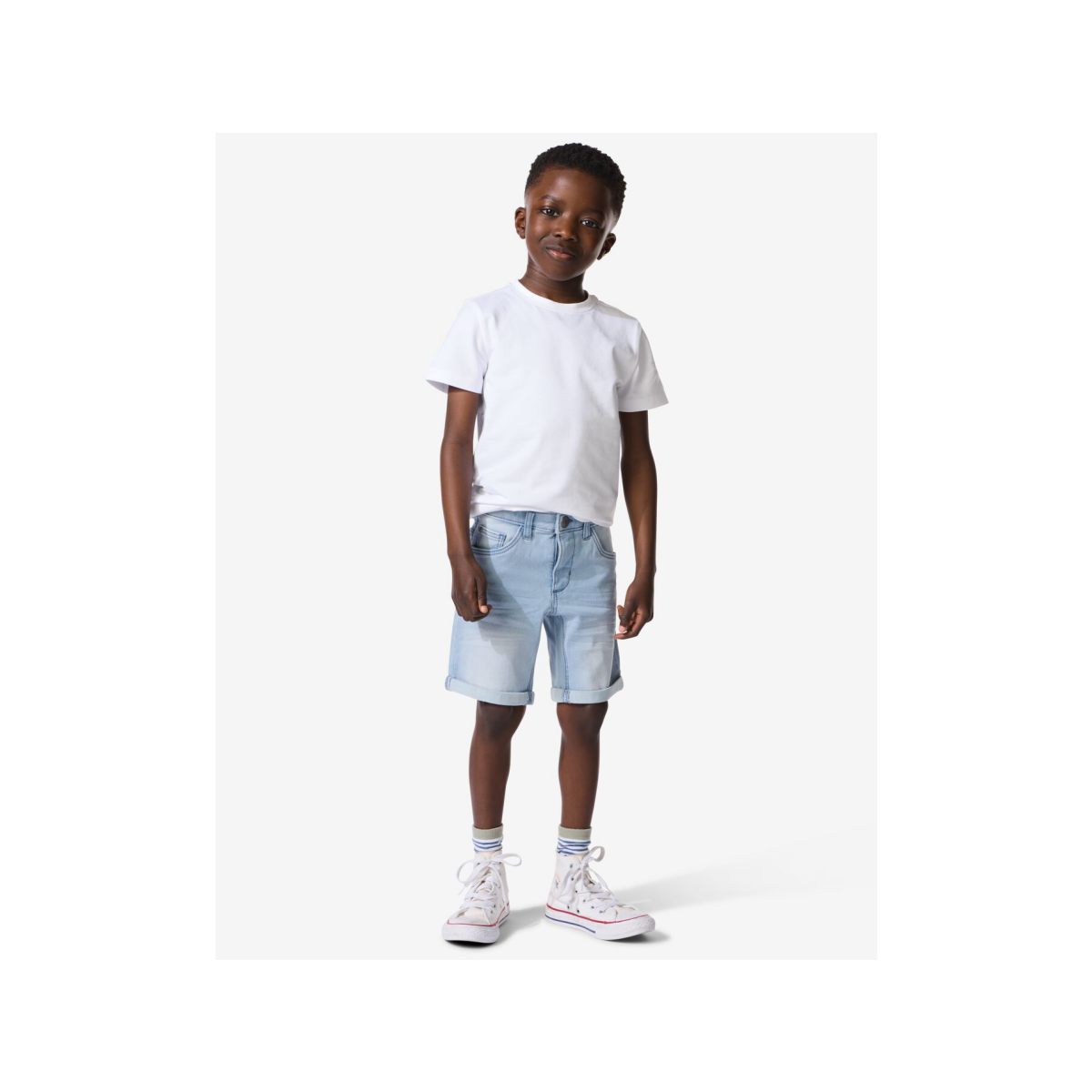 HEMA HEMA Kindershort Jogdenim Lichtblauw (lichtblauw)