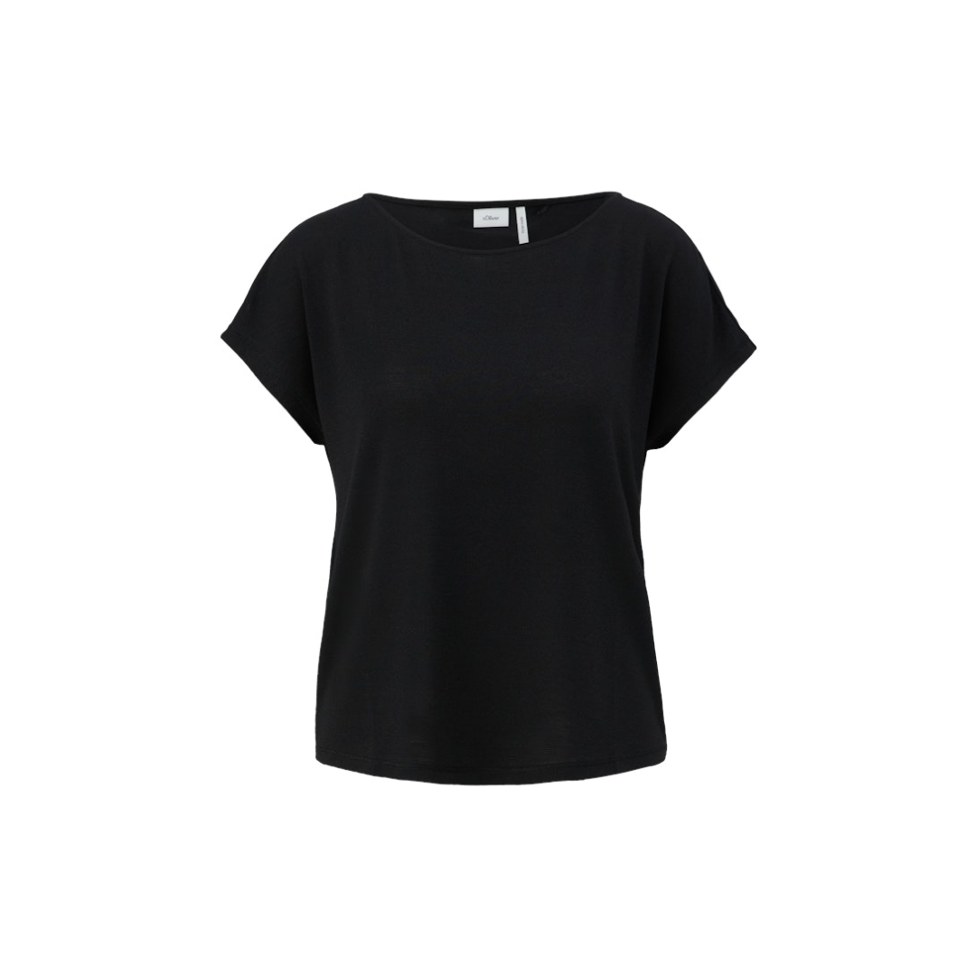s.Oliver Black Label - Damen T-Shirt - Schwarz - Größe: 36 - bei Tara-M