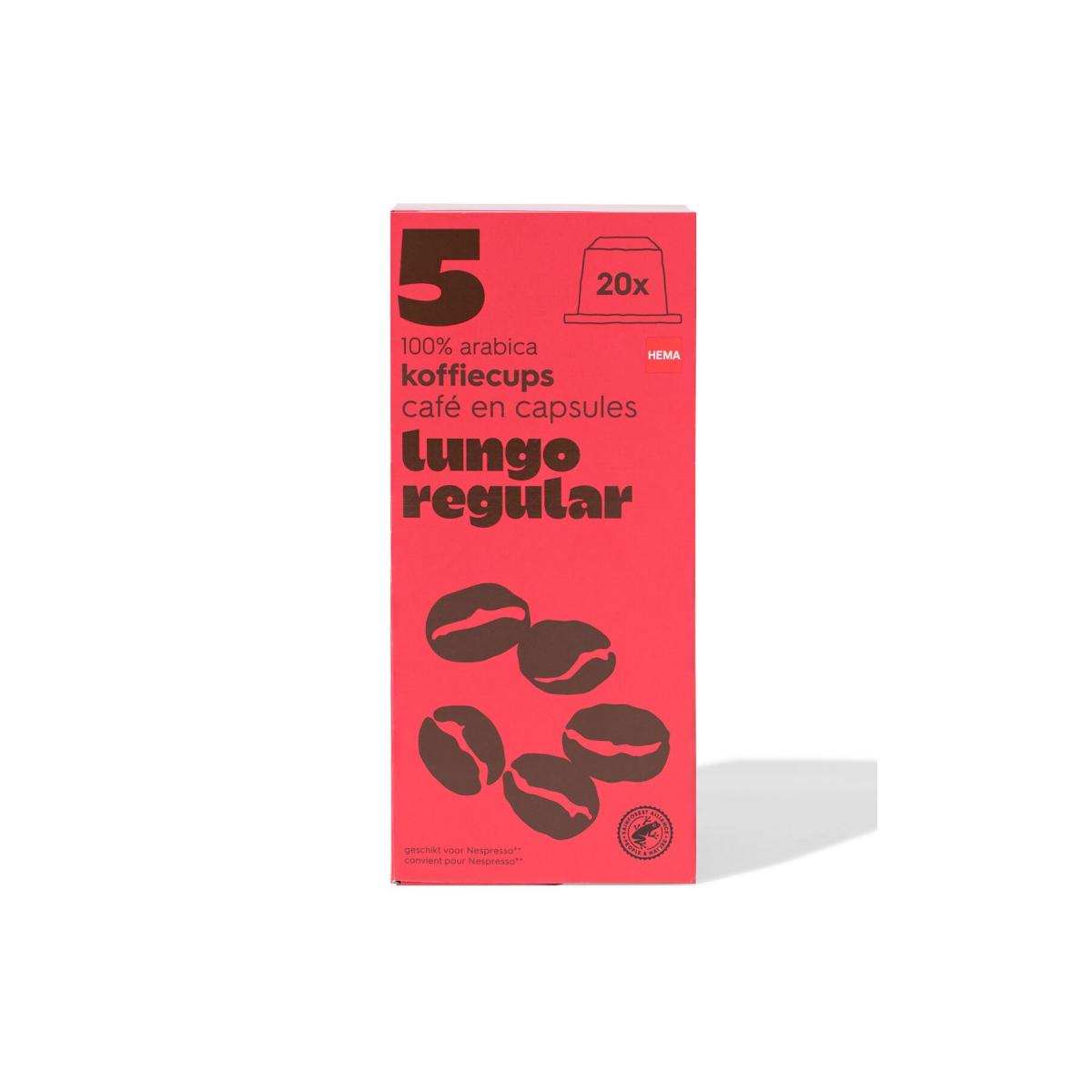 Koffiecups Lungo Regular - 20 Stuks