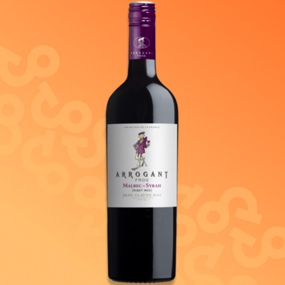 Bottle of Arrogant Frog Malbec Syrah red wine 75 cl