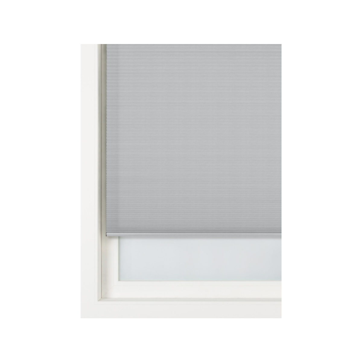 HEMA Plisse dubbel structuur lichtdoorlatend grijs (grijs)