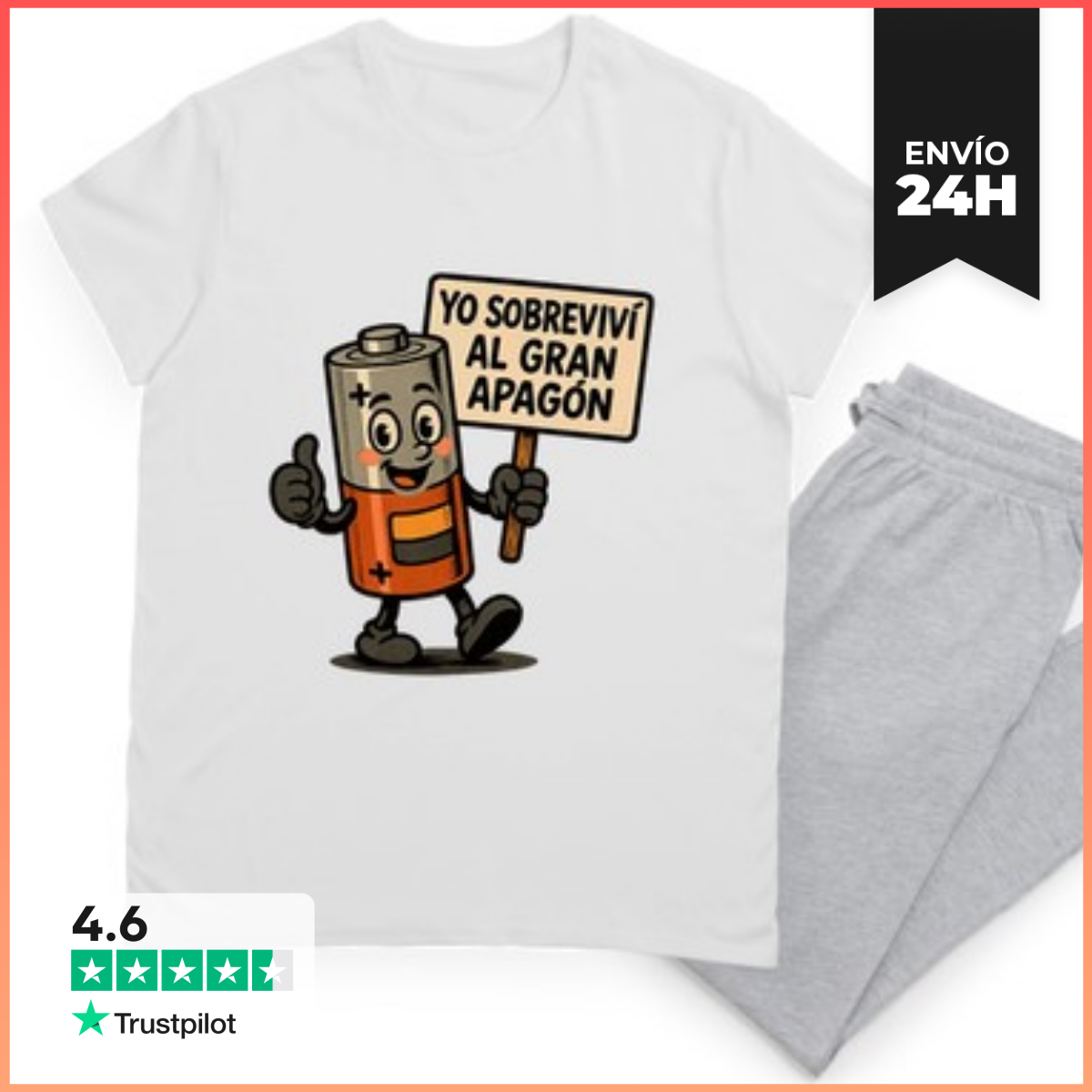 Pijama Yo Sobreviví al Gran Apagón Pilas laTostadora